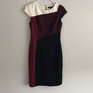 Black and White House dress color block dress